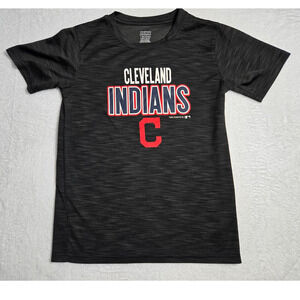 Cleveland Indians Boys Youth Large 12 14 Dark Gray T Shirt Team Athletics